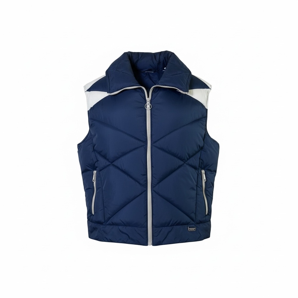 Vintage Mountain Goat down puffer vest Men’s Large blue & white Outdoors 90s